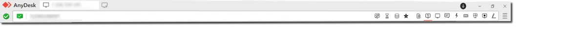 Interfaz de AnyDesk mostrando detalles de conexion y opciones de escritorio remoto