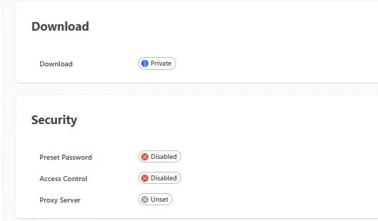 Tarjetas Download y Security