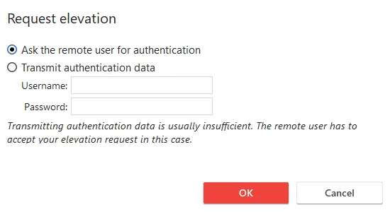 Solicitud de elevacion de privilegios