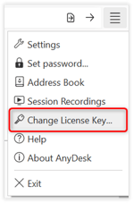 Cambiar clave de licencia