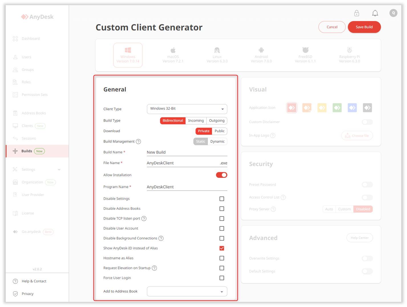 General Settings