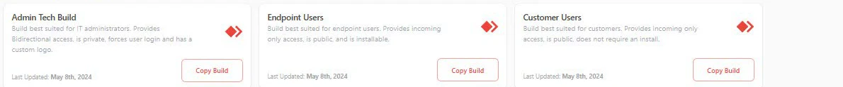 Plantillas de builds preconfigurados